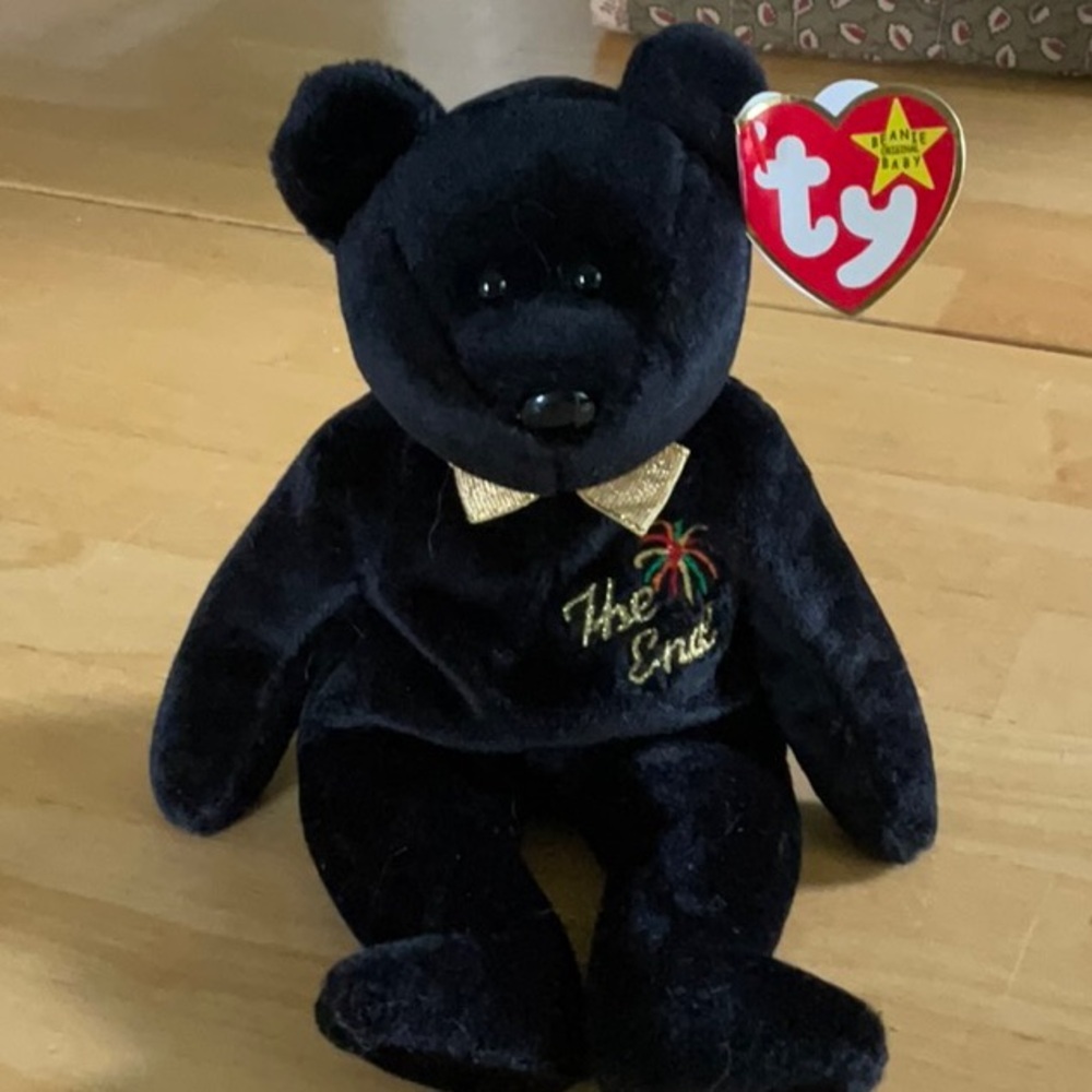 RARE Black “the End” Ty Bear With Errors!